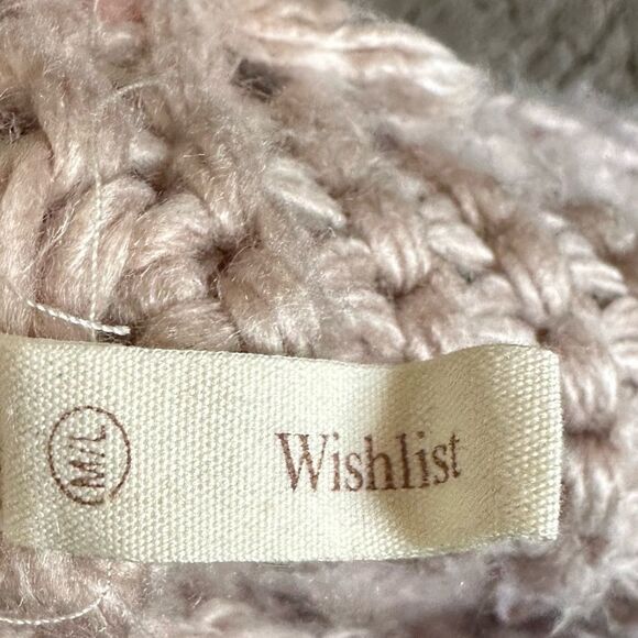 Wishlist Dusty Rose Thick Knitted Knotted Big Sleeved Open Front Midi Cardigan - Picture 9 of 10